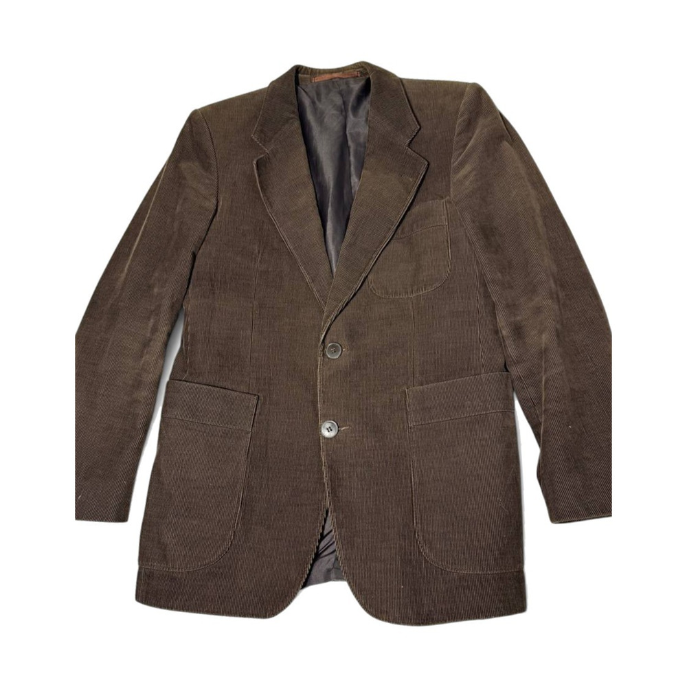 Giuliano Creation Reis Corduroy Blazer Mens Brown Vintage European Sport Coat